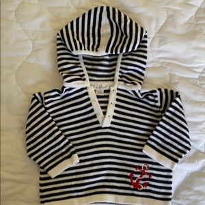 Striped hooded sweater